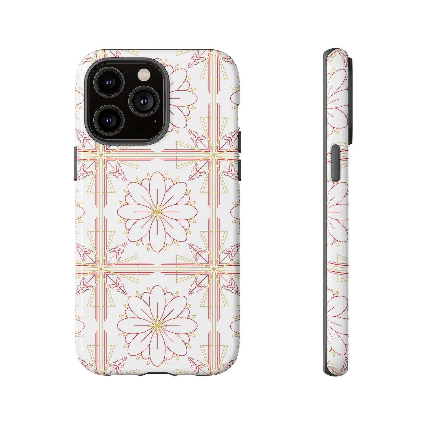 Floral Pattern Phone Case - Stylish Tough Case, Flower Design, Cute Mobile Cover, Phone Accessory, Gift for Her, Spring Style
