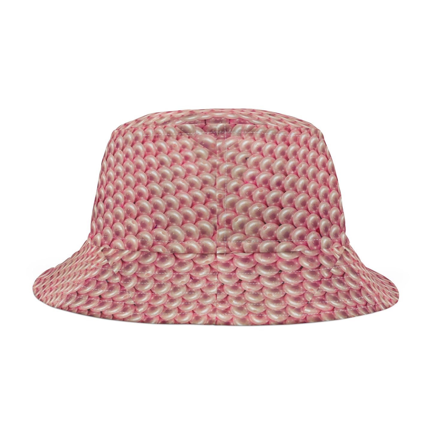 Stylish Pink Pearl Bucket Hat Trendy Sun Hat