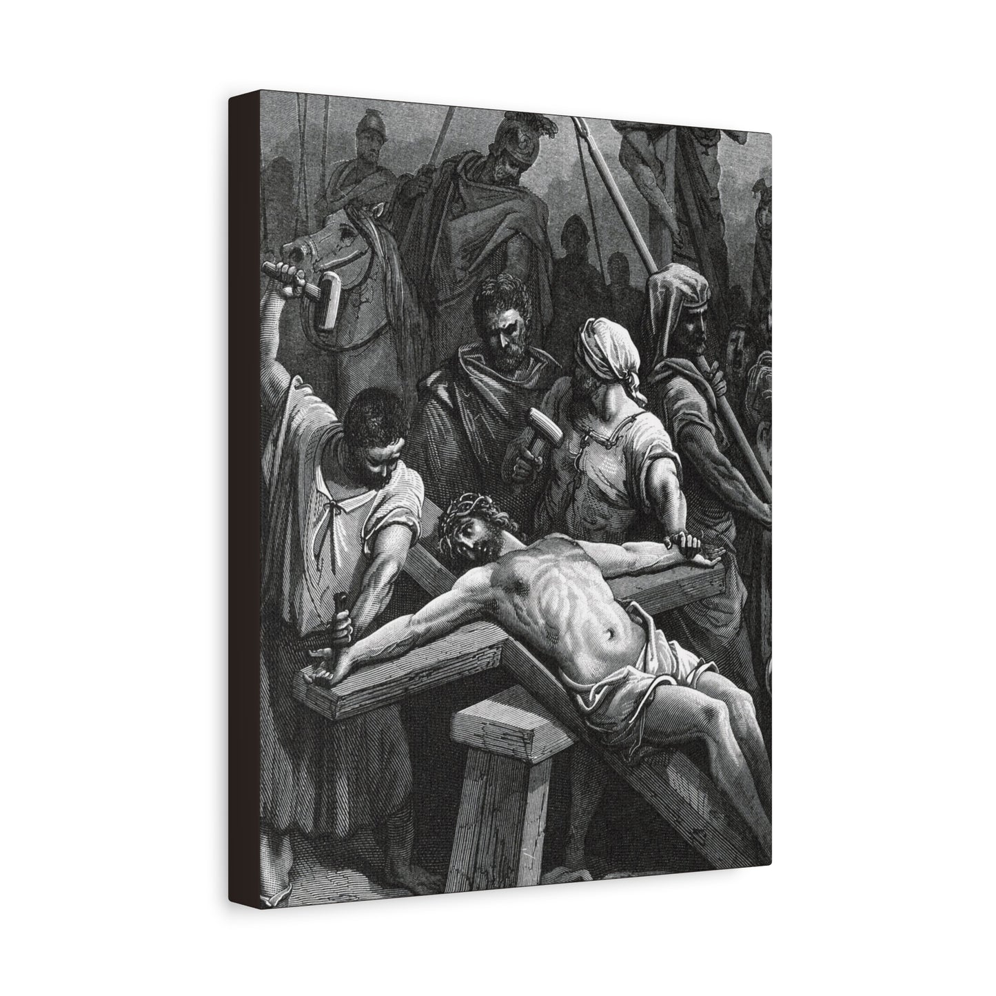 Crucifixion Art Matte Canvas Print – Stretched Religious Wall Decor