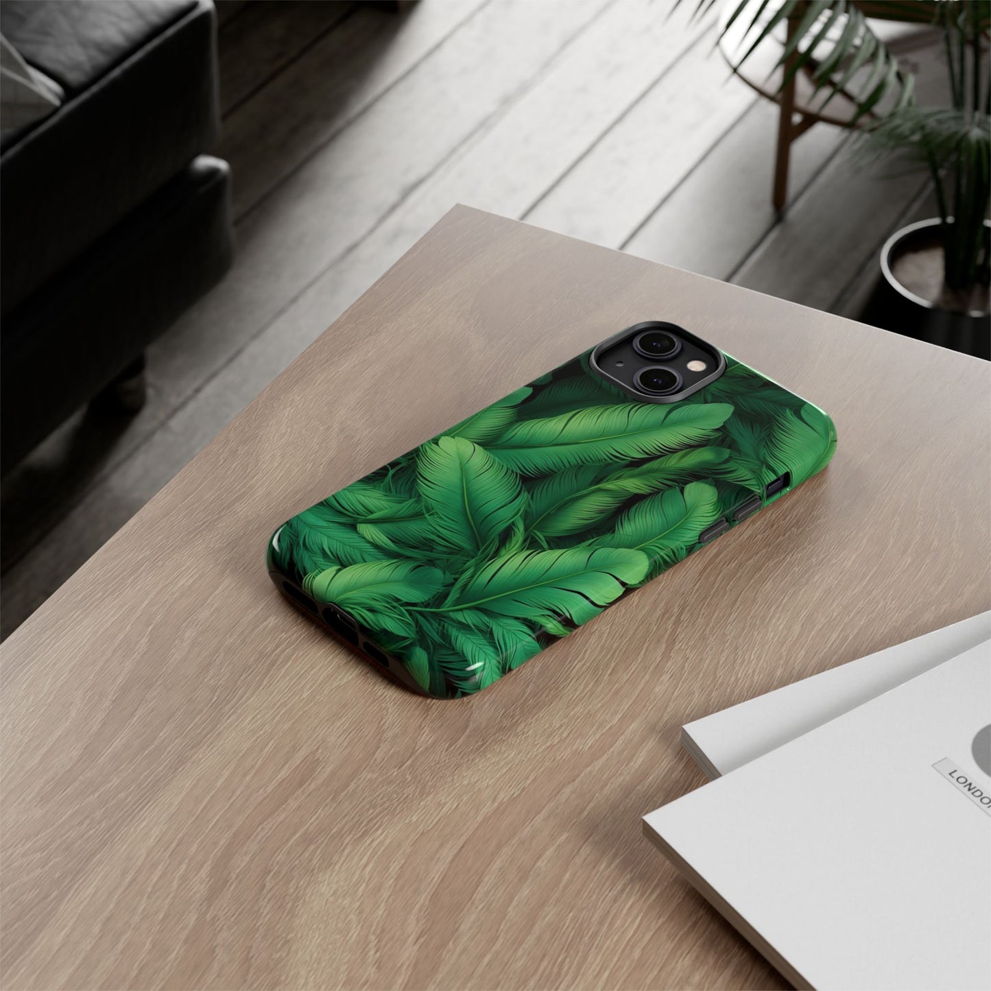 Tough Cases - Tropical Leaf Phone Case, Nature-inspired, Phone Accessory, Gift for Her, Jungle Theme, Eco-Friendly