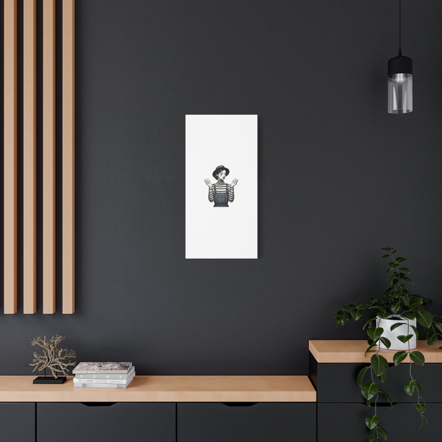 Meditative Striped Canvas Wall Art | Modern Boho Decor, Gift for Art Lovers, Minimalist Home Accent, Gallery Wall Art