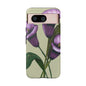Floral Phone Case - Tough Cases, Purple Flower Design, Cell Phone Accessories, Gift for Her, Nature Lover Essentials