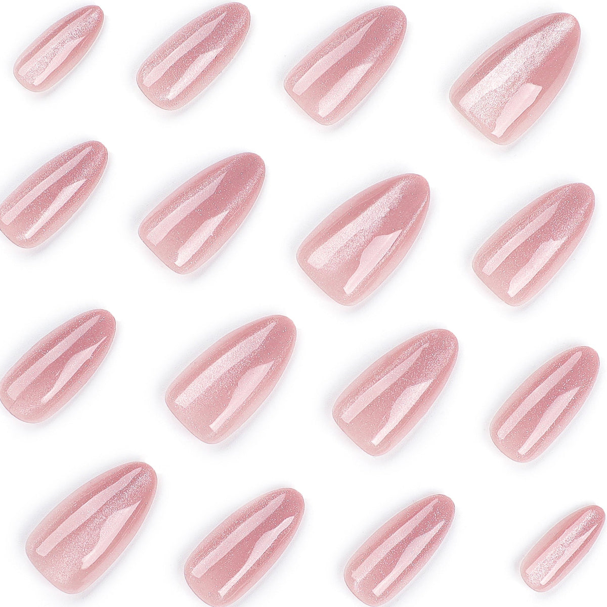removable nail art finished product naked pink girl nail art piece cat eye bright color wholesale 365nails – Image 3