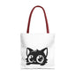 Adorable Cat Face Tote Bag | Cute Kitten Shopping Bag | Gift for Cat Lovers | Everyday Use | Eco-Friendly Accessory