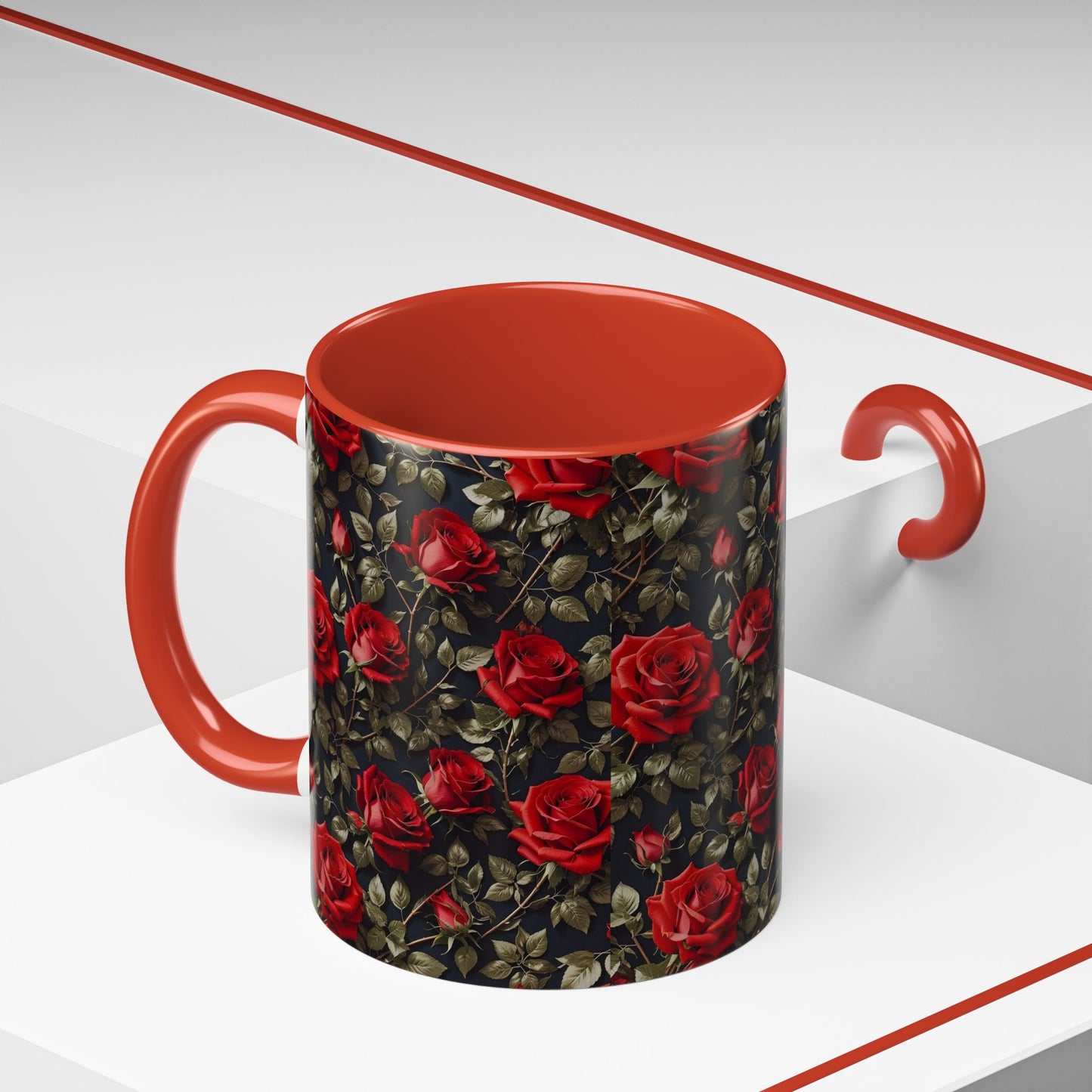 Elegant Floral Accent Coffee Mug - Perfect for Garden Lovers, Home Decor, Gift for Her, Tea Lovers, Mother's Day