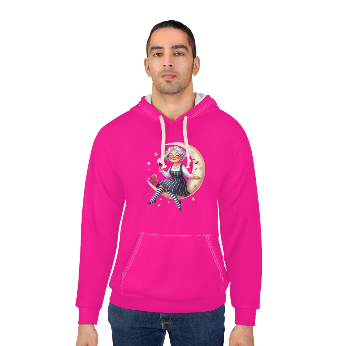 Lunar Dancer Unisex Pullover Hoodie - Fun, Bright, Playful; Perfect for Gifts, Celebrations, Everyday Wear, Parties, Festivals