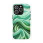 Stylish Phone Case, Tough Case, Green Abstract Design, Cell Phone Cover, Unique Gift, Trendy Accessory