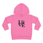 Paw Print Love Toddler Fleece Hoodie, Cute Kids Sweatshirt, Animal Lover Gift, Pet Lover Apparel, Cozy Toddler Hoodie