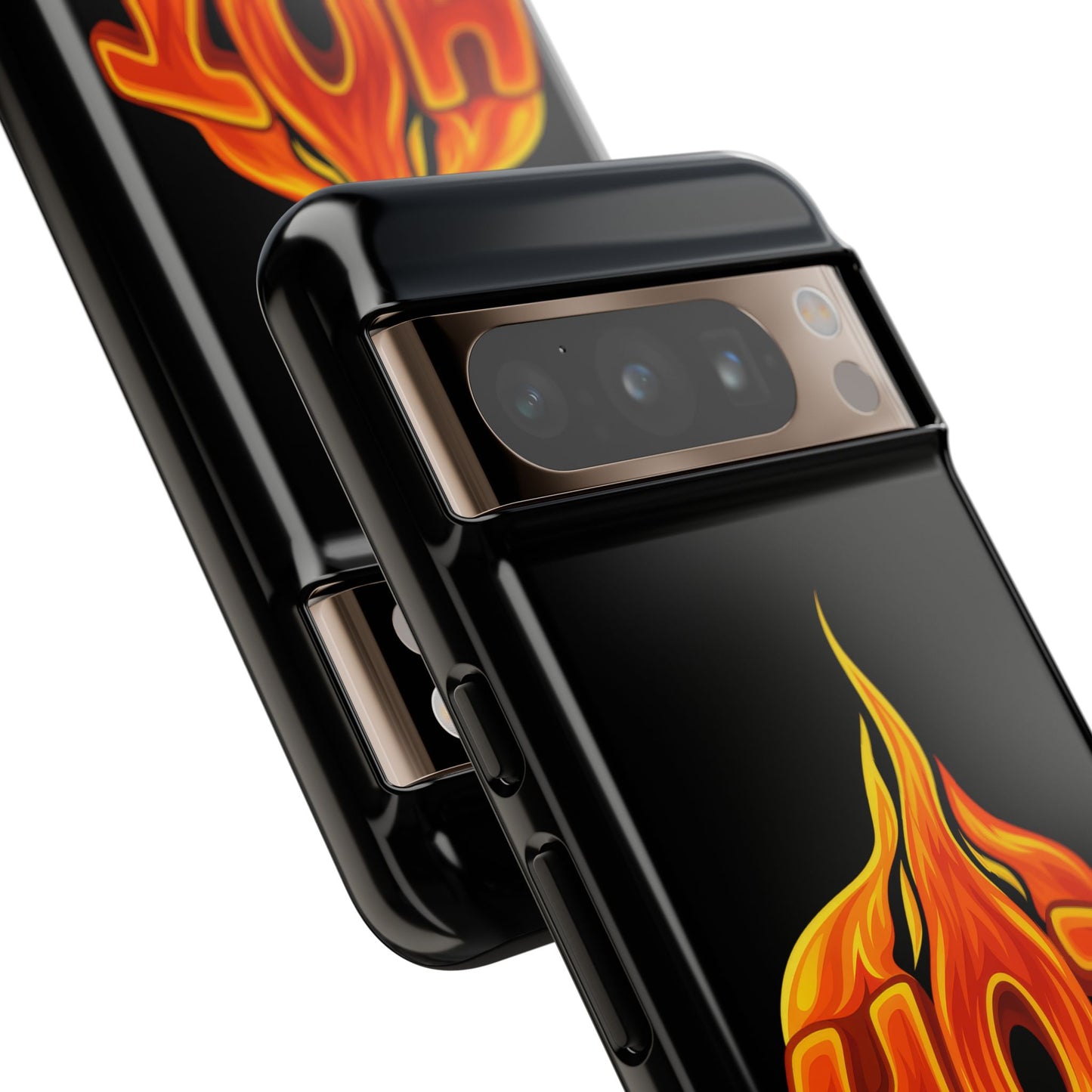 Stylish Phone Case, Hot Flames Design, Gift for Teens, Trendy Accessory, Protective Cover, Unique Phone Case