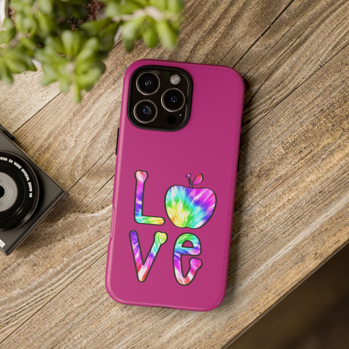 Colorful Love Phone Case, Tough Cases for iPhone, Cute Phone Accessory, Gift for Her, Summer Vibe Phone Cover