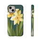 Floral Phone Case - Yellow Daffodil Design, Tough Phone Cover, Spring Decor, Floral Gift, Nature-Inspired Accessories