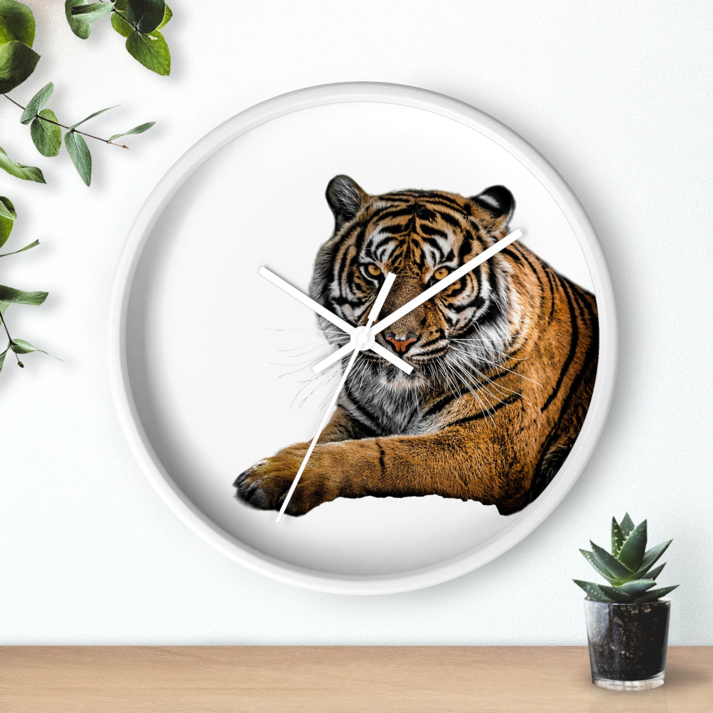 Majestic Tiger Wall Clock, Animal Theme Decor, Wildlife Clock
