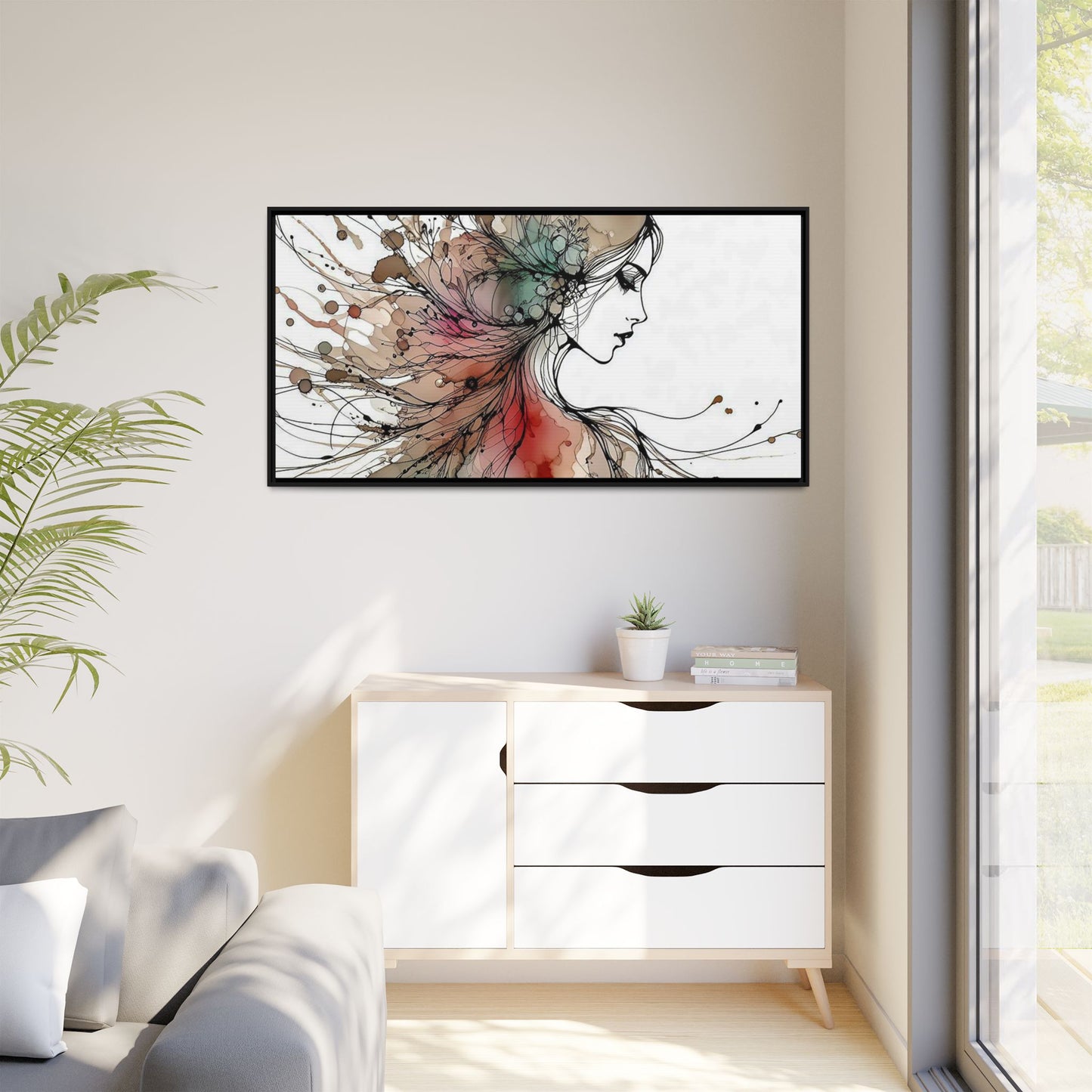 Matte Canvas, Framed (Multi-color) - Girl Whispers