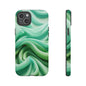 Stylish Phone Case, Tough Case, Green Abstract Design, Cell Phone Cover, Unique Gift, Trendy Accessory