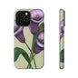Floral Phone Case - Tough Cases, Purple Flower Design, Cell Phone Accessories, Gift for Her, Nature Lover Essentials