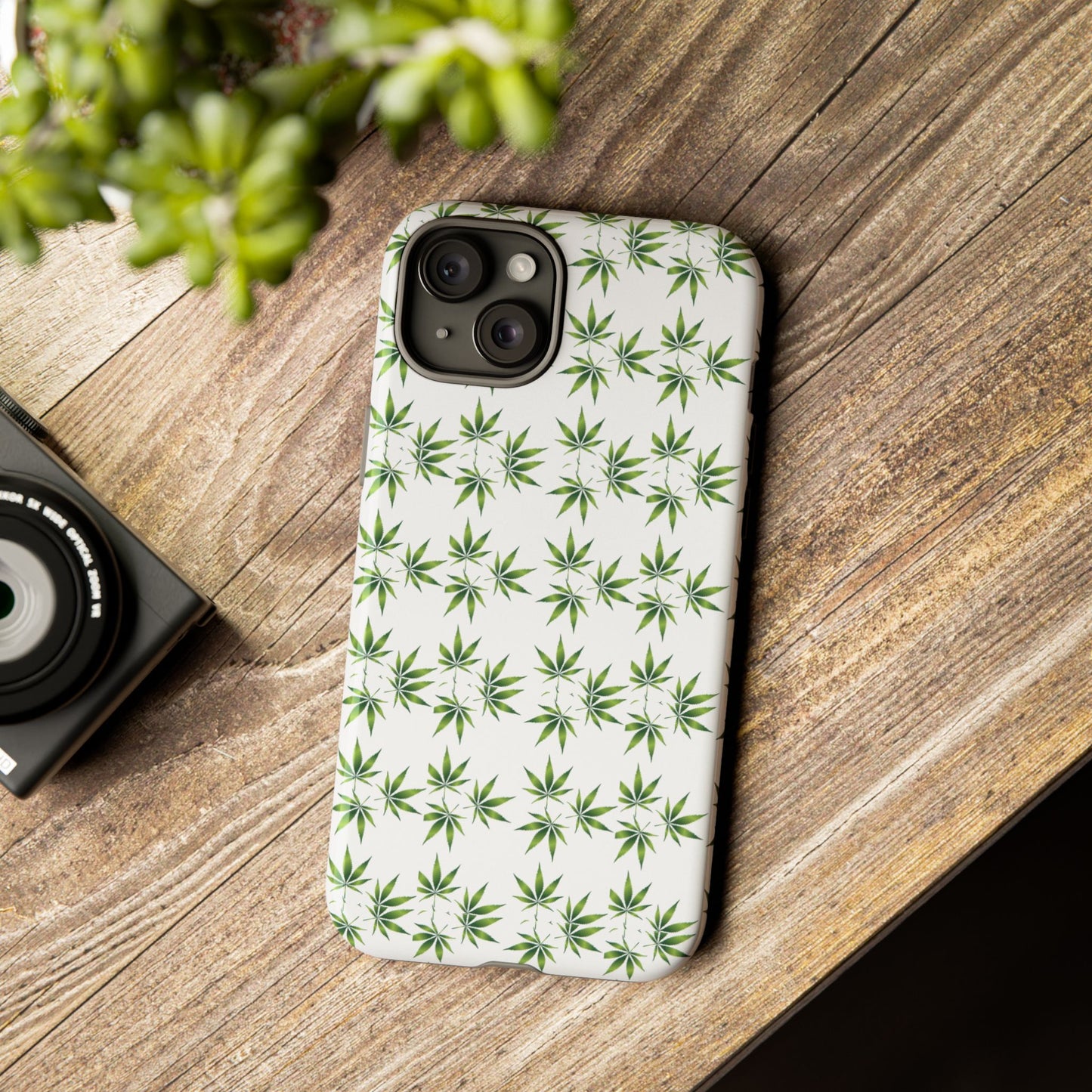 Stylish Phone Case with Cannabis Leaf Design, Durable Phone Cover, Gift for Stoner Friends, Unique Phone Accessory, Nature-Inspired Design