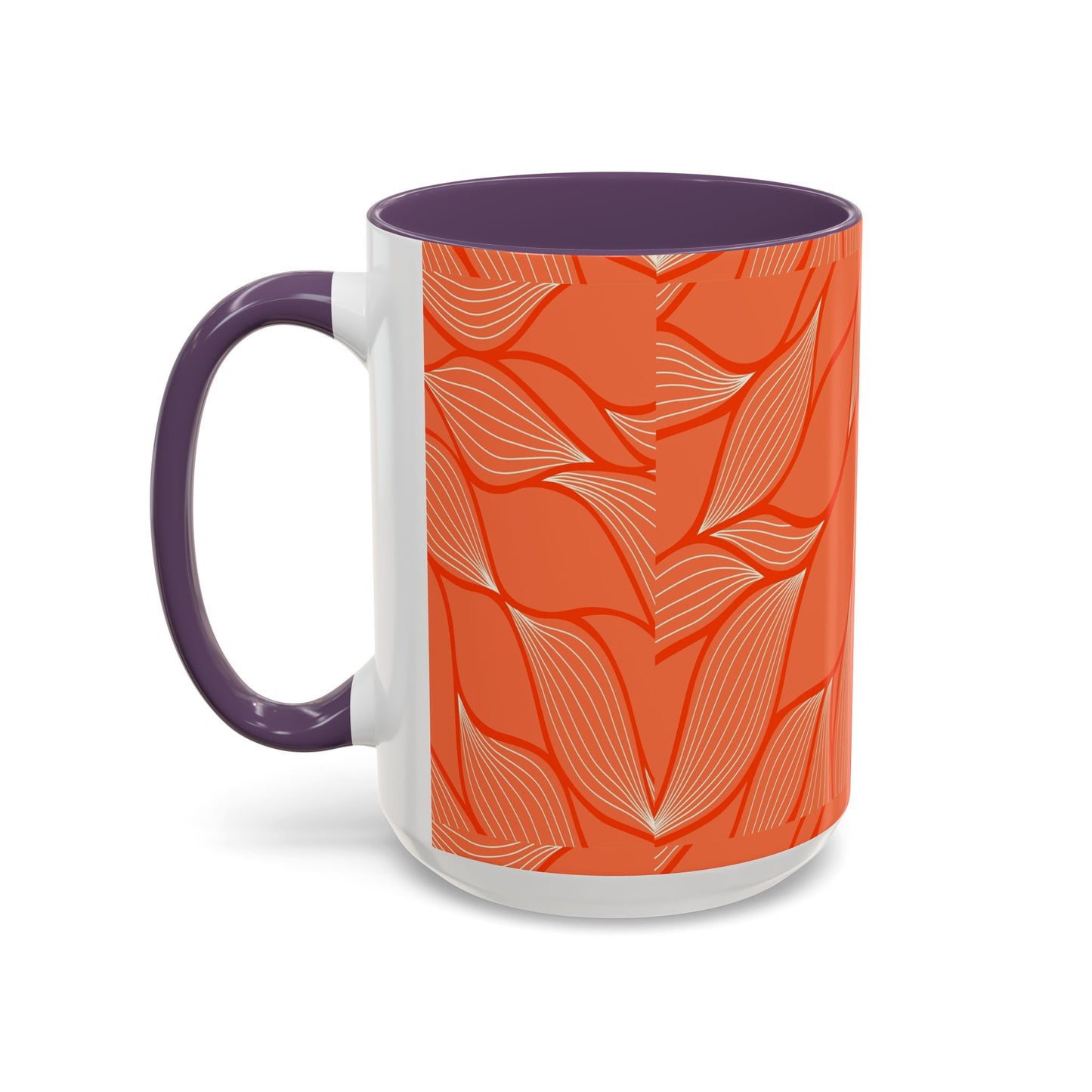 Stylish Accent Coffee Mug, Floral Pattern Drinkware, Unique Gift for Coffee Lovers, Home Decor, Kitchenware, Vibrant Design