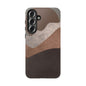 Abstract Earthtone Phone Case — Brown Layered Rugged Tough Case