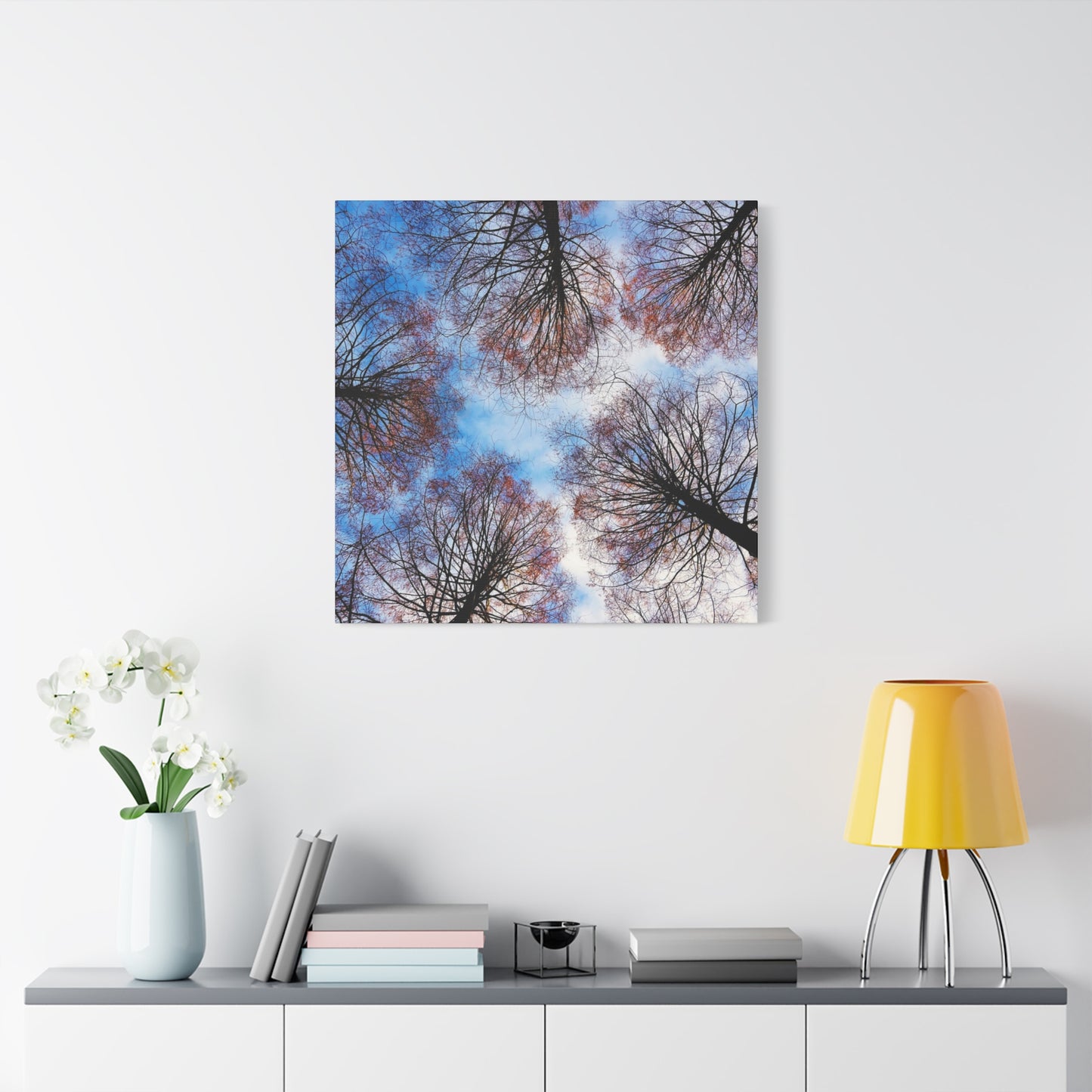 Winter Tree Canopy Matte Canvas Wall Art — Stretched 1.25"