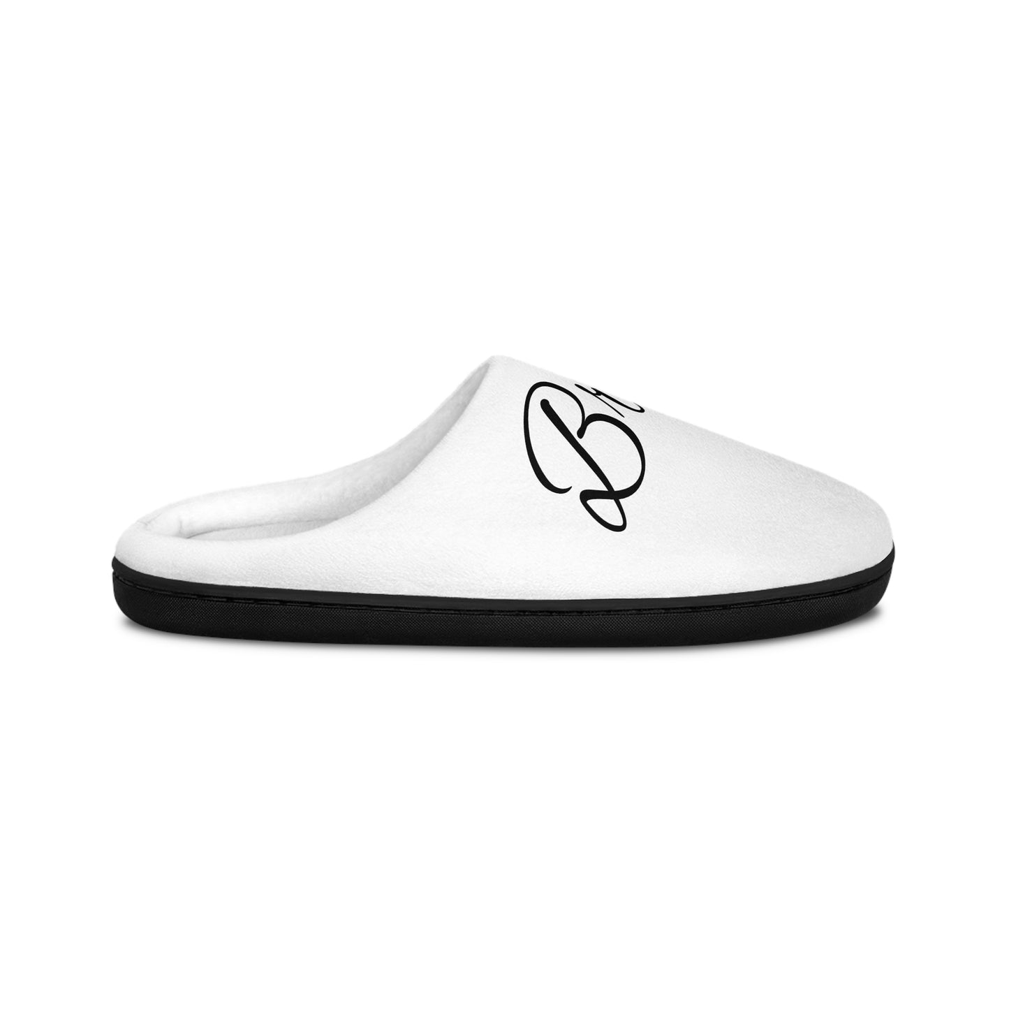 Cozy Women's Indoor Slippers with Elegant Script Design, Comfort for Home, Gift Ideas, Relaxation, Housewarming