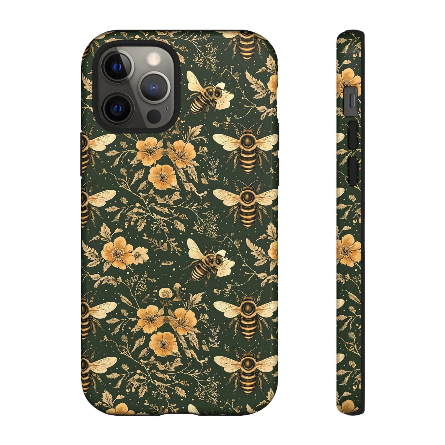 Nature-Inspired Phone Case, Tough Cases for Nature Lovers, Floral Bee Design, Eco-Friendly Gift, Summer Vibes, Trendy Phone Accessory,