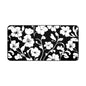 Floral Black & White Desk Mat — Monochrome Flower Mouse Pad