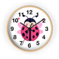 Cute Ladybug Wall Clock, Children's Room Decor, Playroom Wall Art, Birthday Gift, Nursery Timepiece
