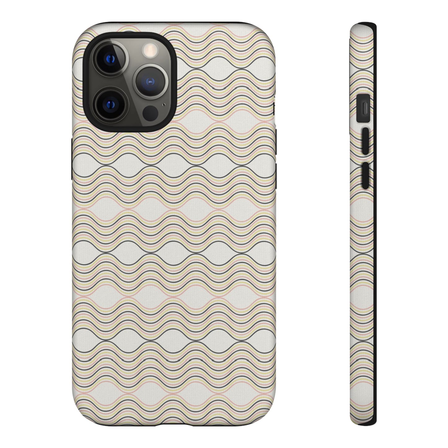 Stylish Phone Case for Tough Protection, Wavy Design, Chic Accessory, Gift for Her, Trendy Tech, Holiday Gift Idea