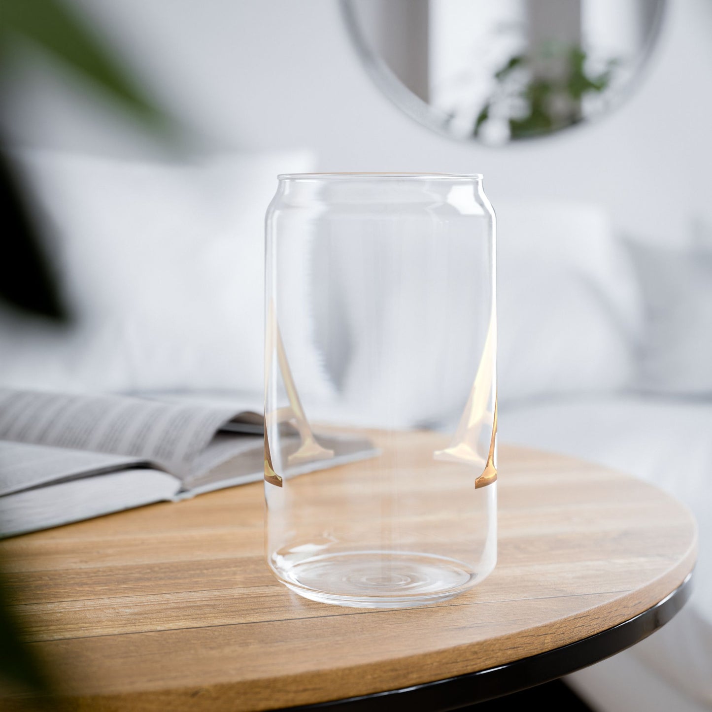 Stylish Glass Sipper with Bamboo Lid - Letter A