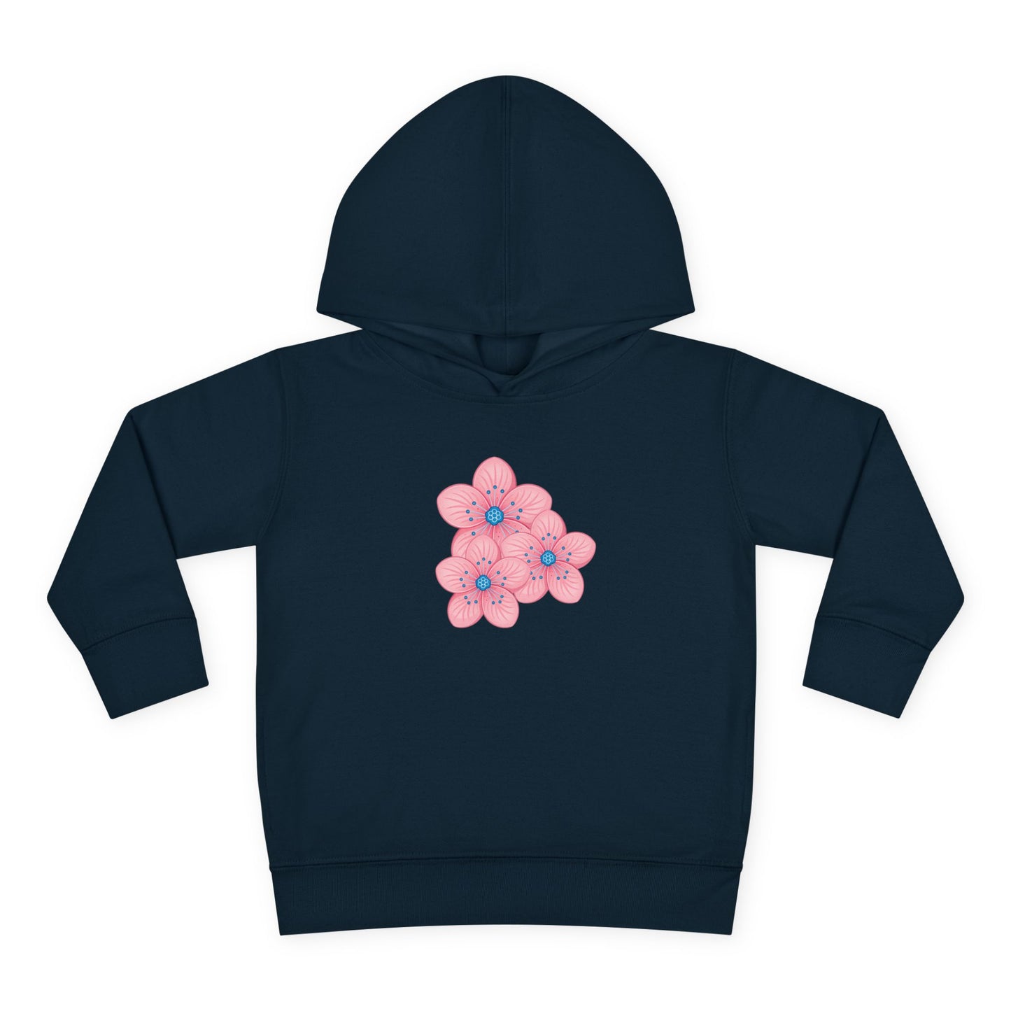 Adorable Toddler Pullover Fleece Hoodie with Pink Flower Design, Kids Sweatshirt, Toddler Clothing, Spring Outfit, Cute Gift for Kids