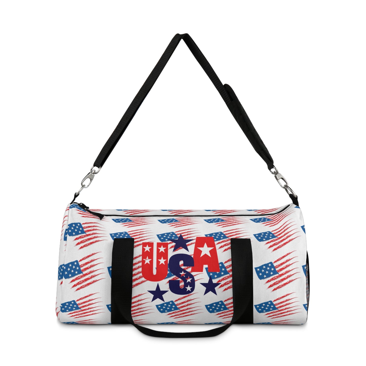 Patriotic Duffel Bag, Sports Gear, Travel Bag, Gym Bag, Fourth of July Gift, American Flag Design