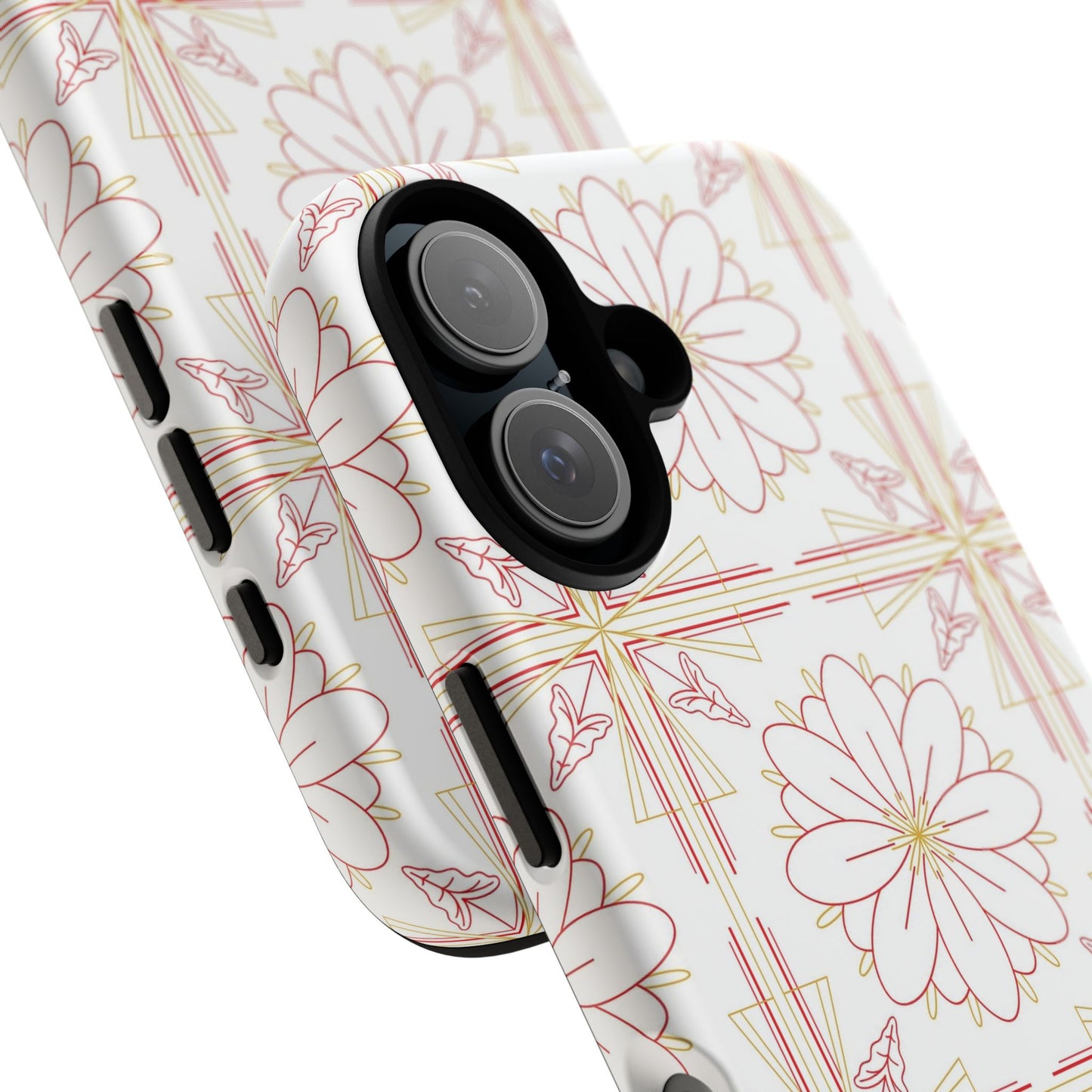 Floral Pattern Phone Case - Stylish Tough Case, Flower Design, Cute Mobile Cover, Phone Accessory, Gift for Her, Spring Style