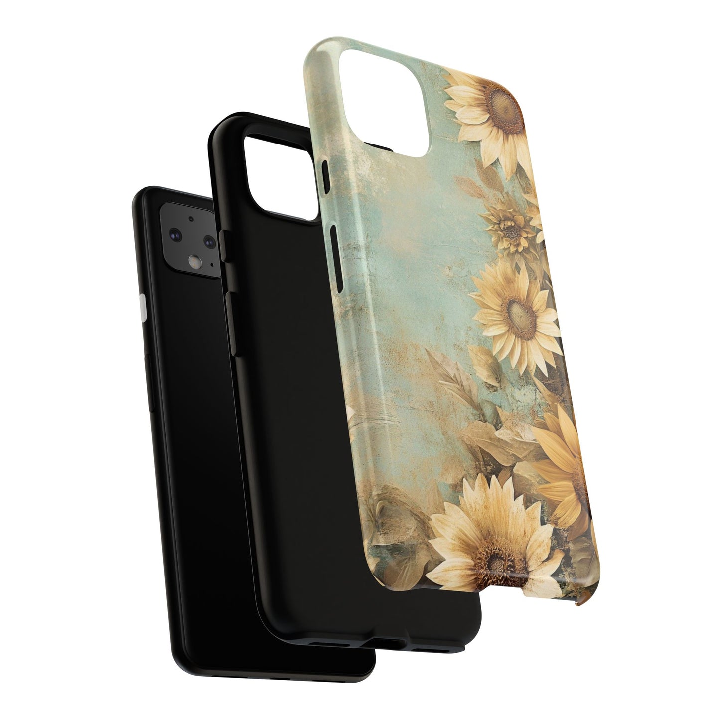 Sunflower Phone Case, Tough Shell Floral Cover, Nature Inspired Gift, Durable Protective Case, Perfect for Spring and Summer