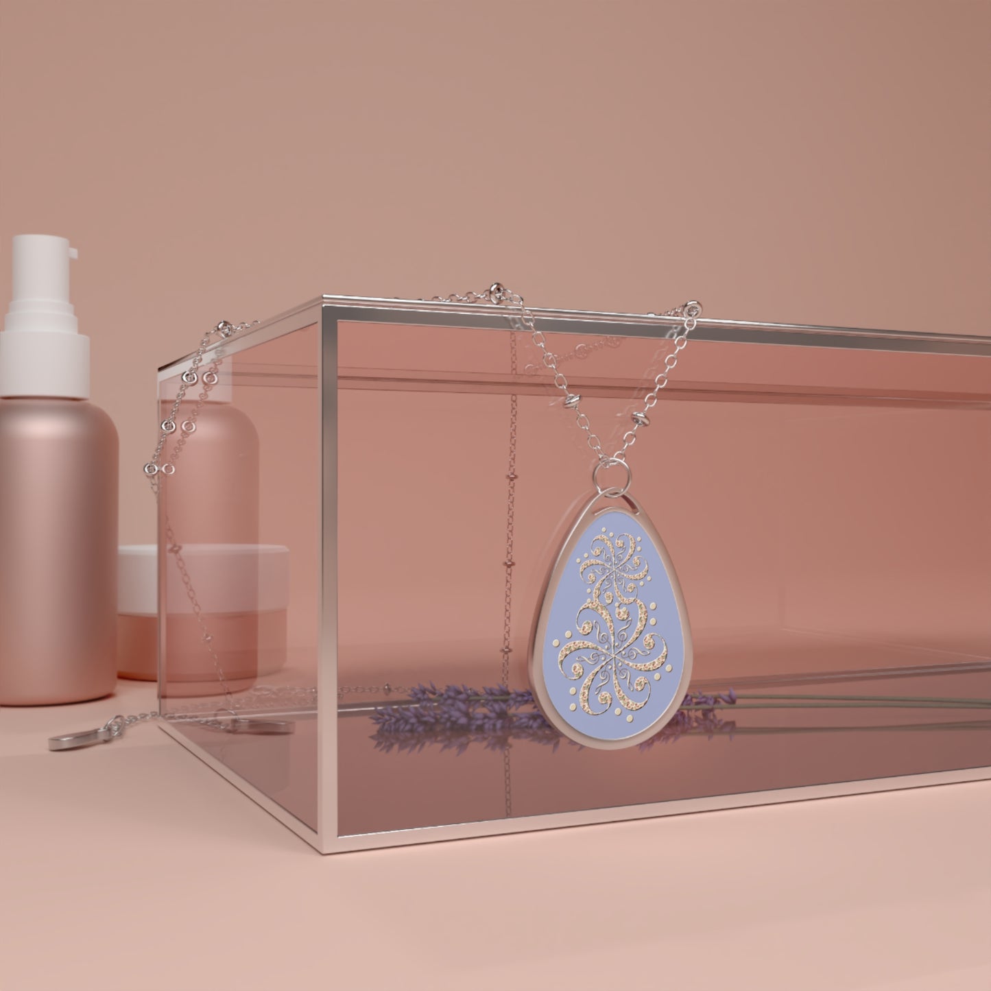 Elegant Oval Necklace with Swirling Design, Bohemian Jewelry, Gift for Her, Minimalist Pendant, Unique Handmade Accessories