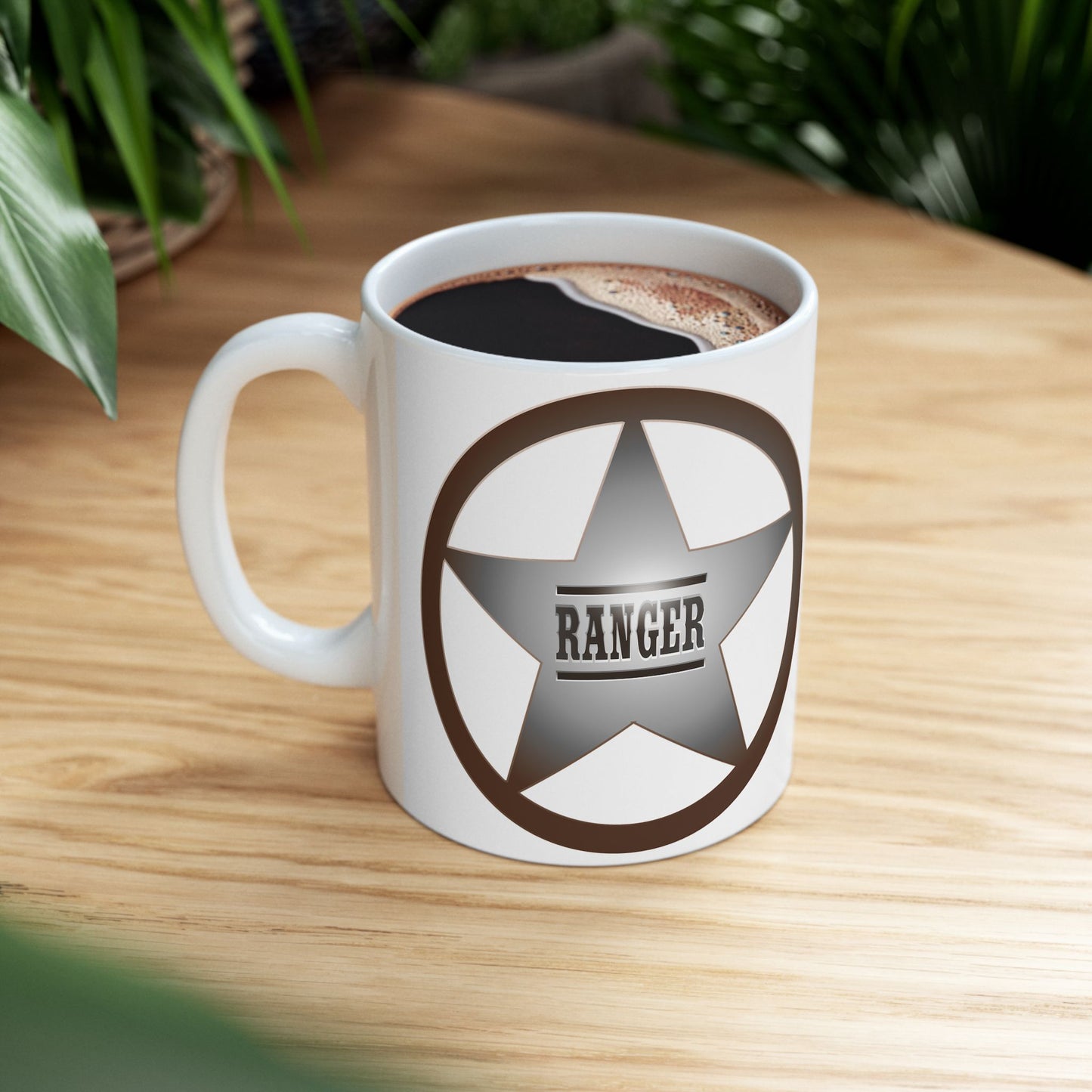 Rustic Star Ranger Ceramic Mug - Perfect Gift for Adventure Lovers, Cowboy Decor, Personalized Coffee Cup, Unique Gifts, Western Style
