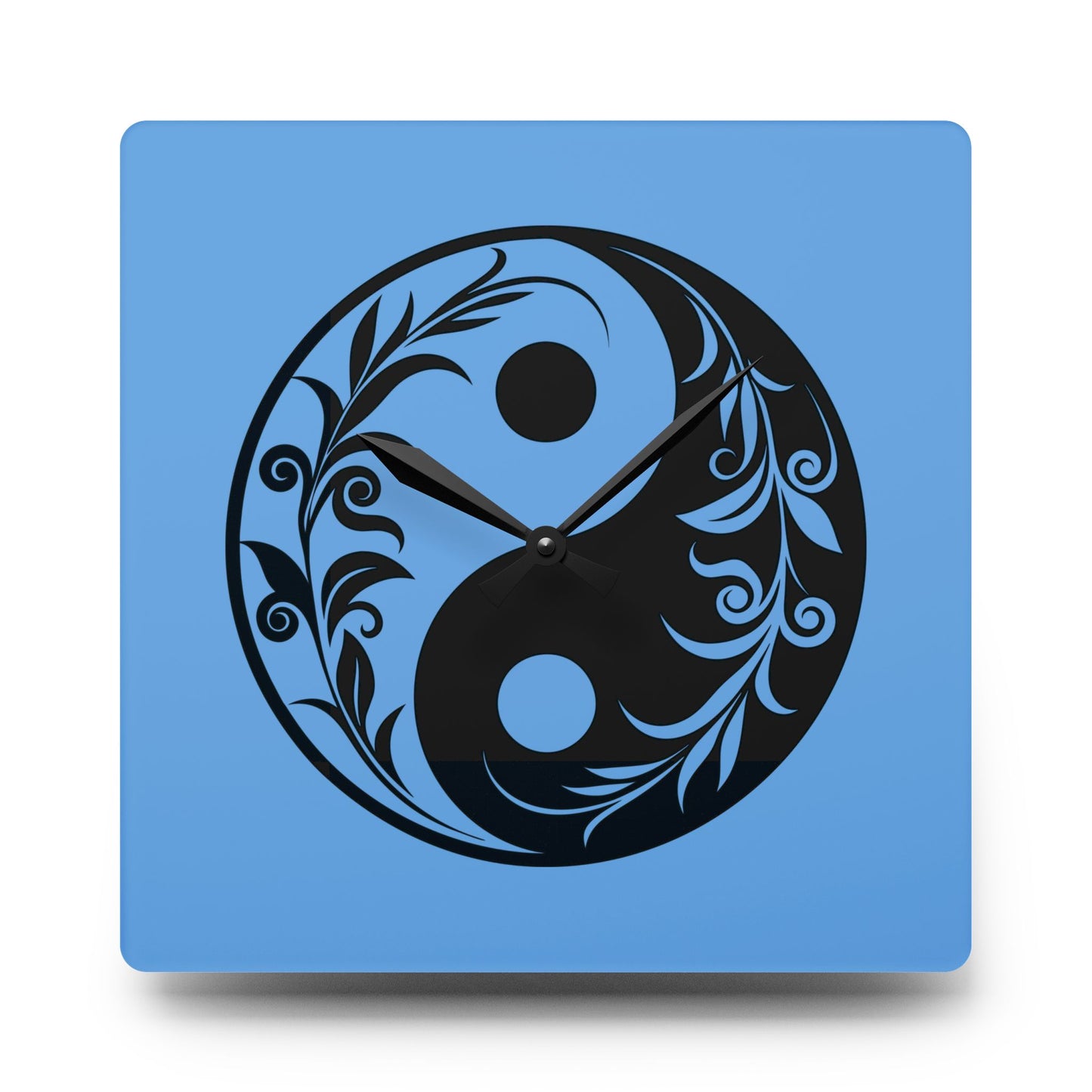 Yin Yang Acrylic Wall Clock, Bohemian Decor, Modern Home Accent, Statement Art, Gift for Yoga Lovers, Unique Wall Art