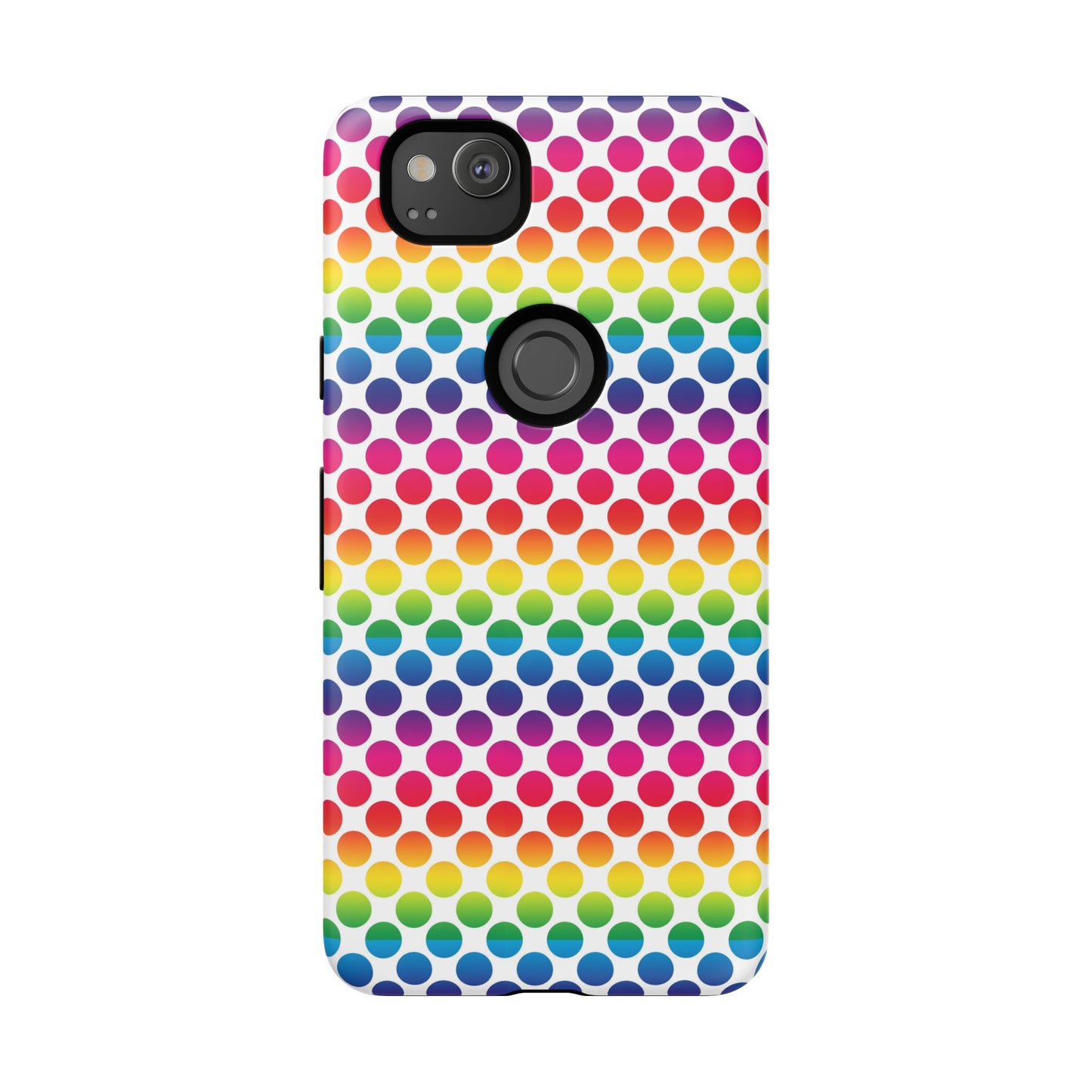 Rainbow Dot Phone Case, Colorful Phone Cover, Fun Phone Accessory, Gift for Friends, Trendy Mobile Case