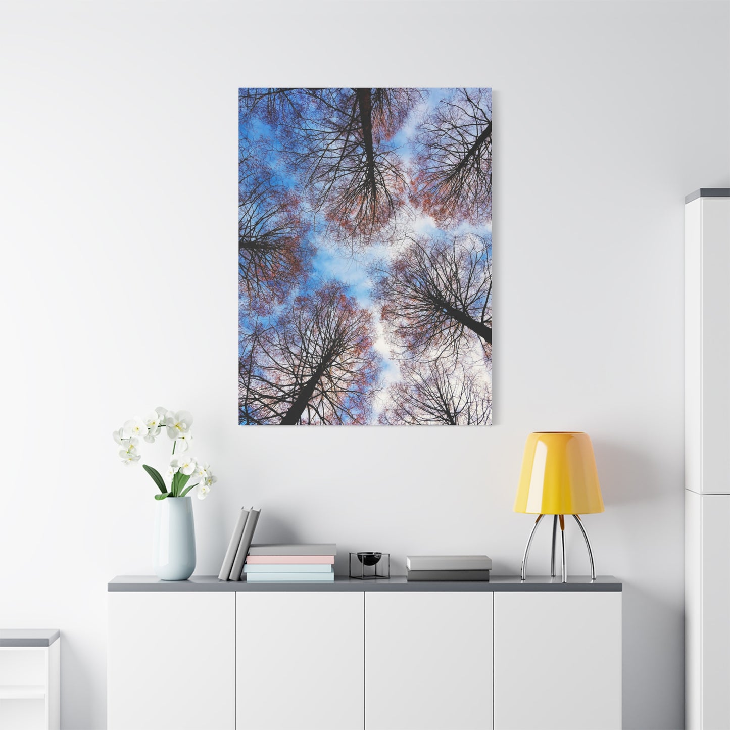 Winter Tree Canopy Matte Canvas Wall Art — Stretched 1.25"