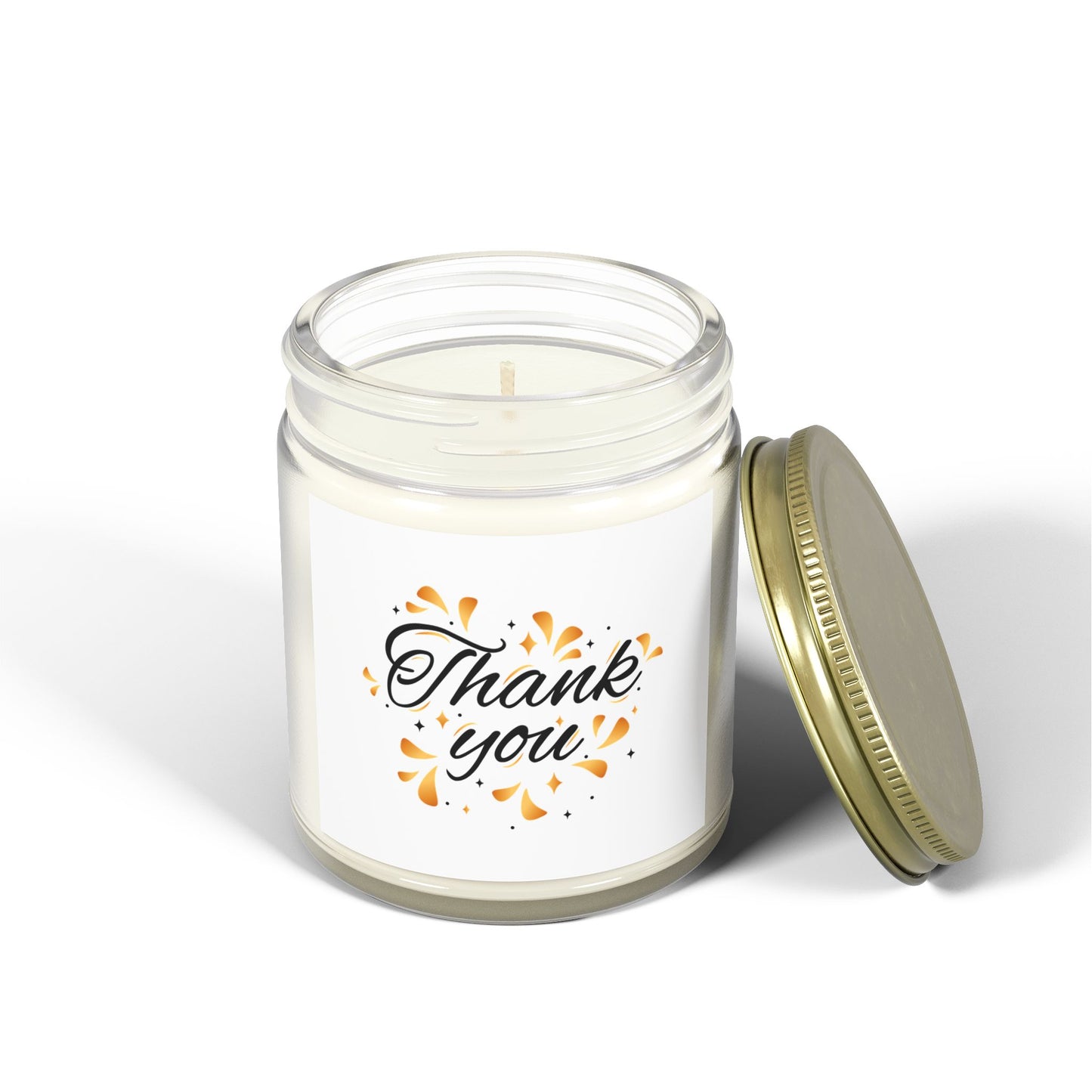 Thank You Scented Candle - Coconut Apricot Wax Gift, Birthday Present, Relaxation, Home Decor, Aromatherapy