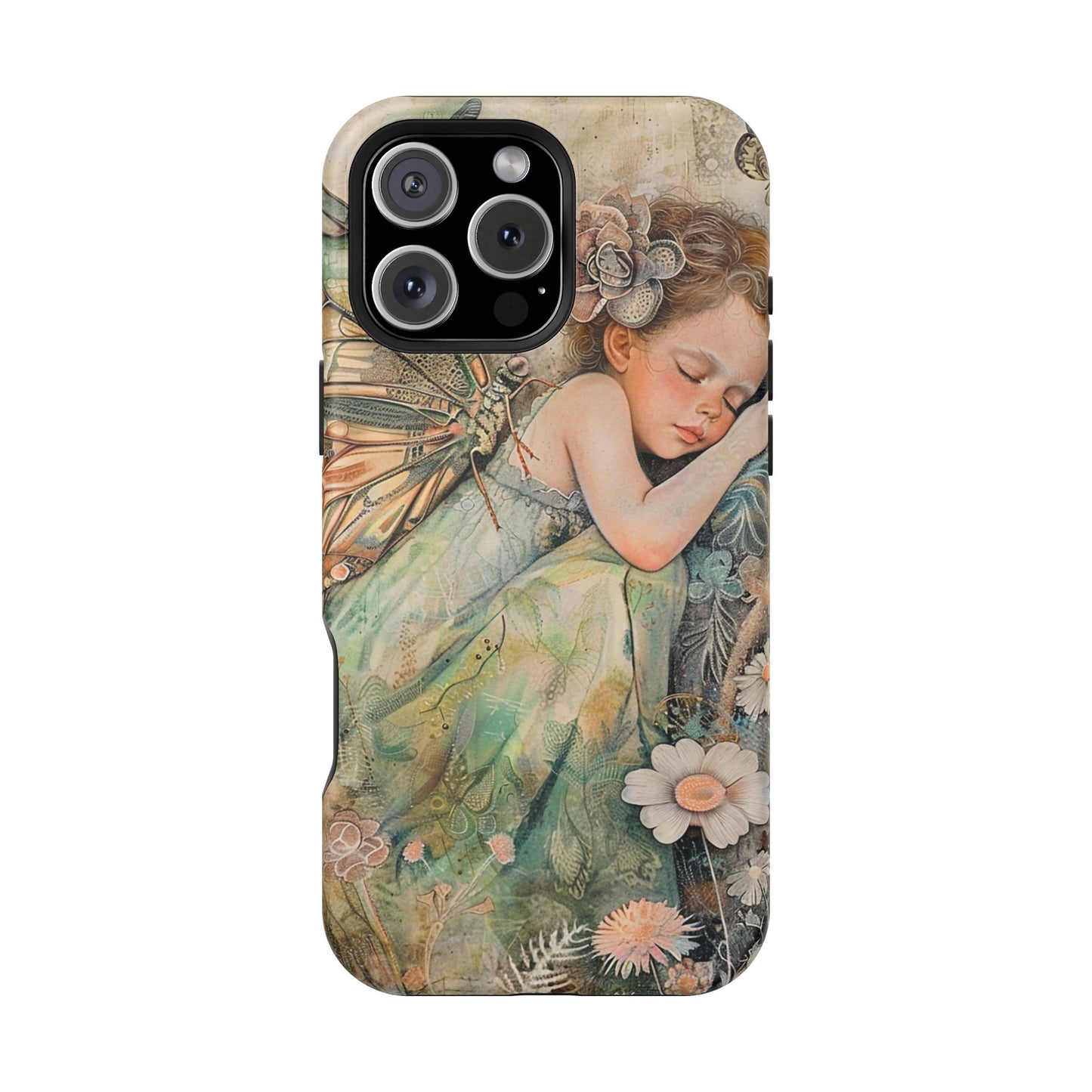 Fairy Sleeping Phone Case — Magnetic Impact-Resistant iPhone Cover