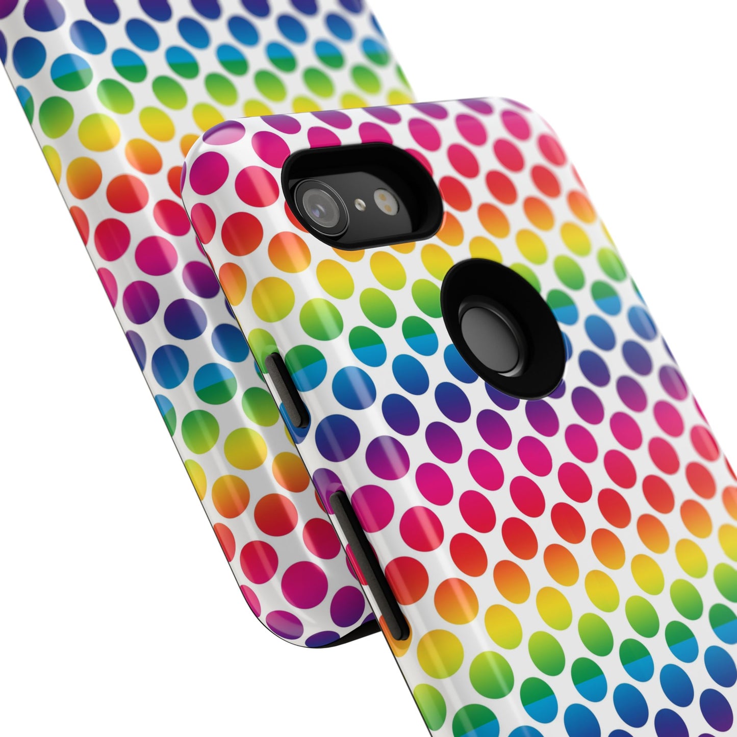 Rainbow Dot Phone Case, Colorful Phone Cover, Fun Phone Accessory, Gift for Friends, Trendy Mobile Case