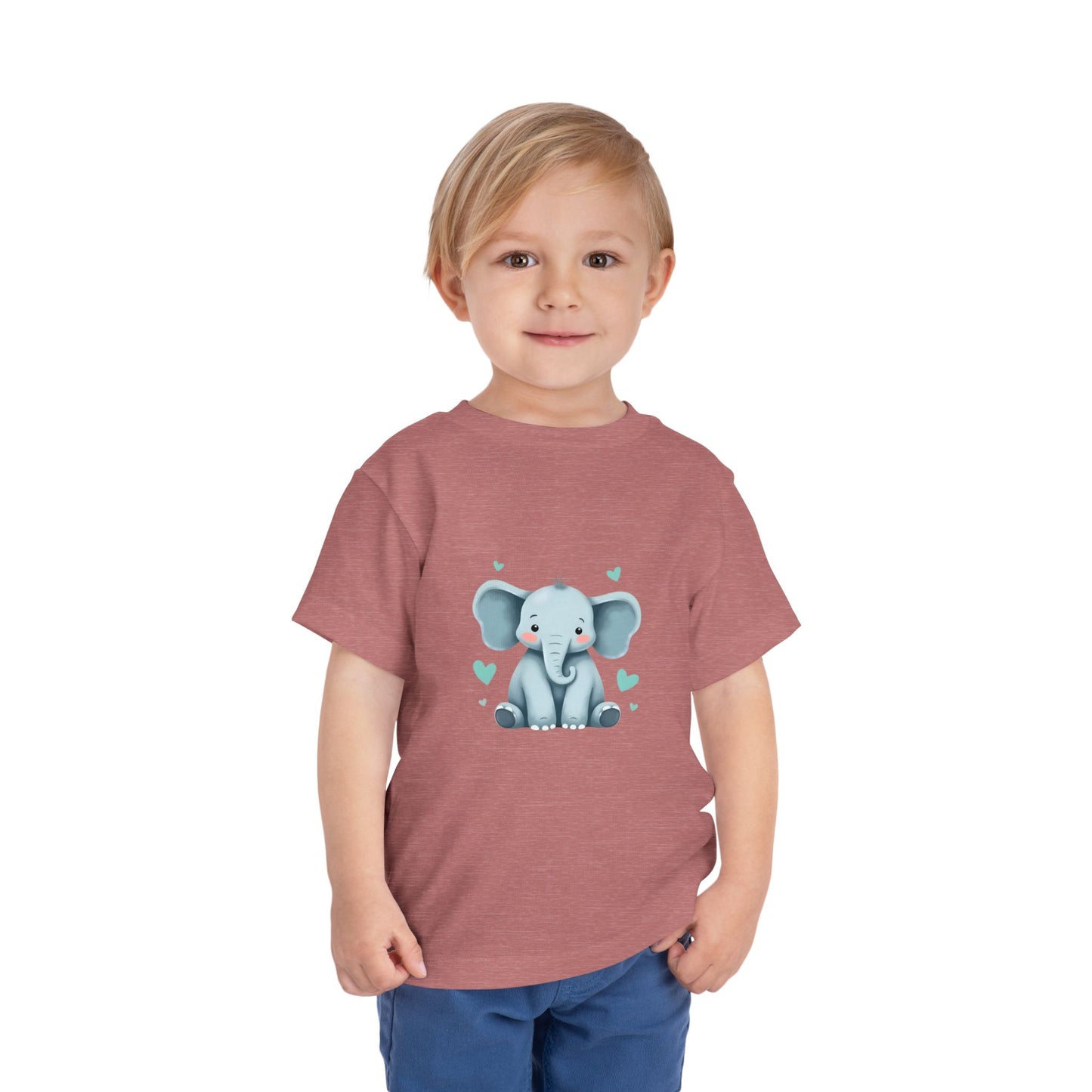 Adorable Elephant Toddler Tee, Kids Short Sleeve Shirt, Cute Baby Clothes, Elephant Lover Gift, Birthday Outfit