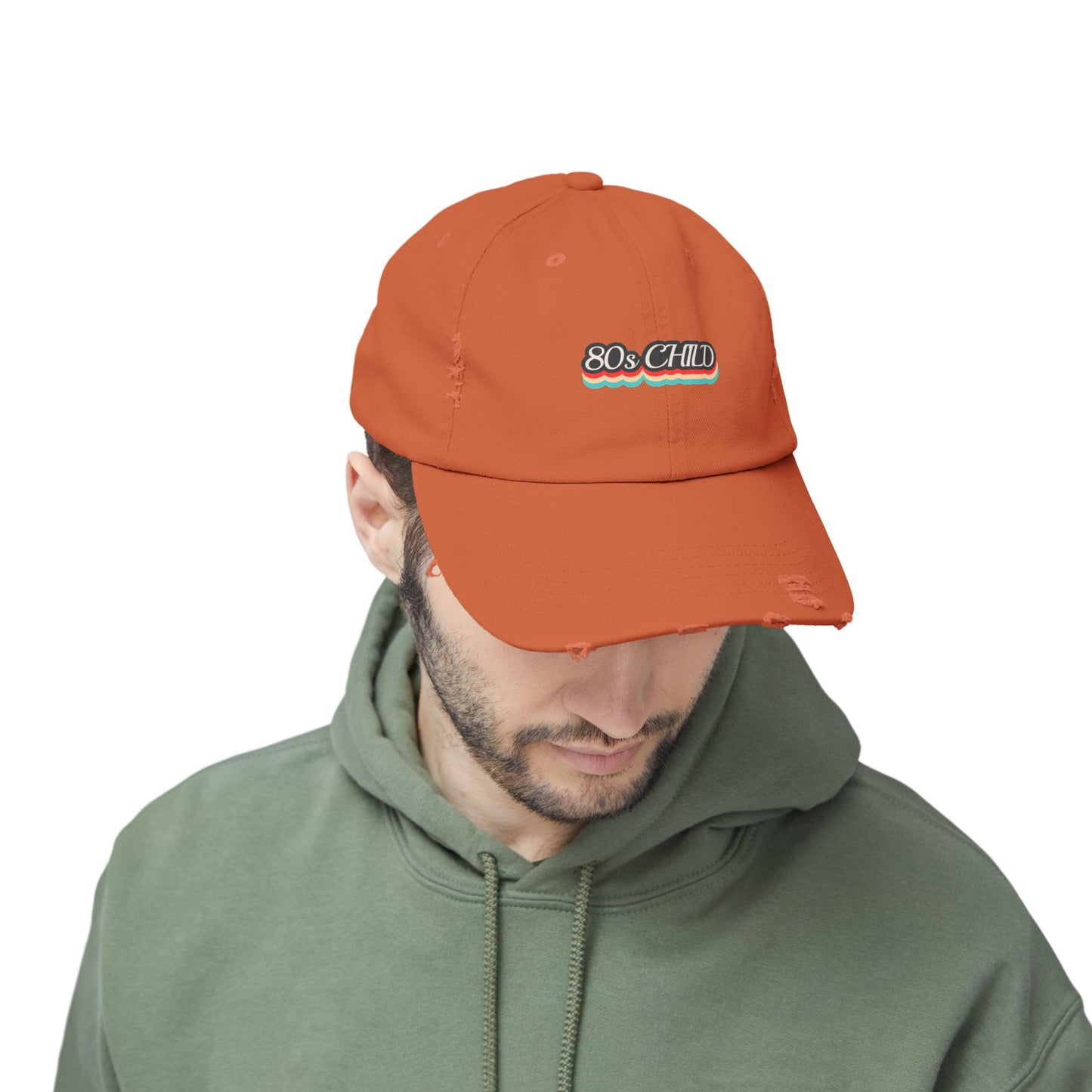 Unisex Distressed Cap- 80s child