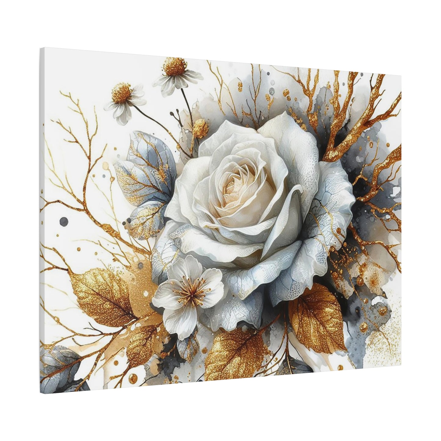 Matte Canvas, Stretched, 1.25" - Gold and Black