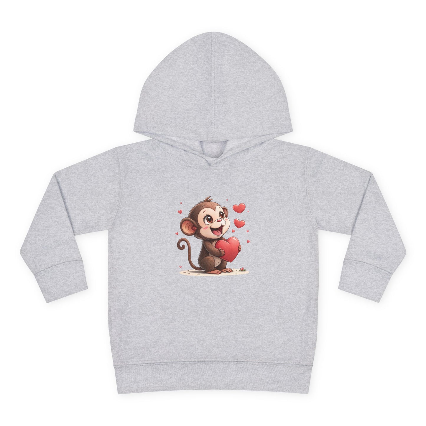Adorable Toddler Monkey Love Hoodie, Birthday Gift, Kids Pullover, Baby Shower Gift, Cute Fleece Sweatshirt