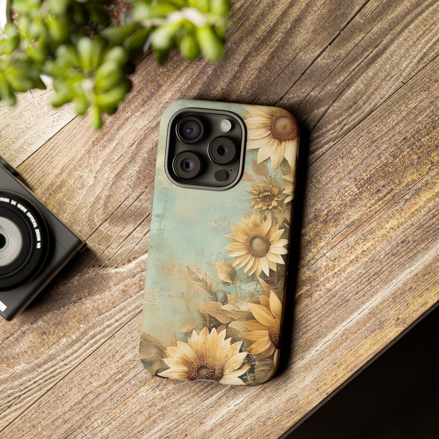 Sunflower Phone Case, Tough Shell Floral Cover, Nature Inspired Gift, Durable Protective Case, Perfect for Spring and Summer
