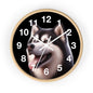 Husky Face Wall Clock – Cute Siberian Dog Home Decor, Pet Lover Gift