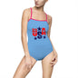 USA Themed Women's One-Piece Swimsuit, Summer Swimwear, Patriotic Beachwear, Ideal for Pool Party, 4th of July Celebration, Vacation Attire