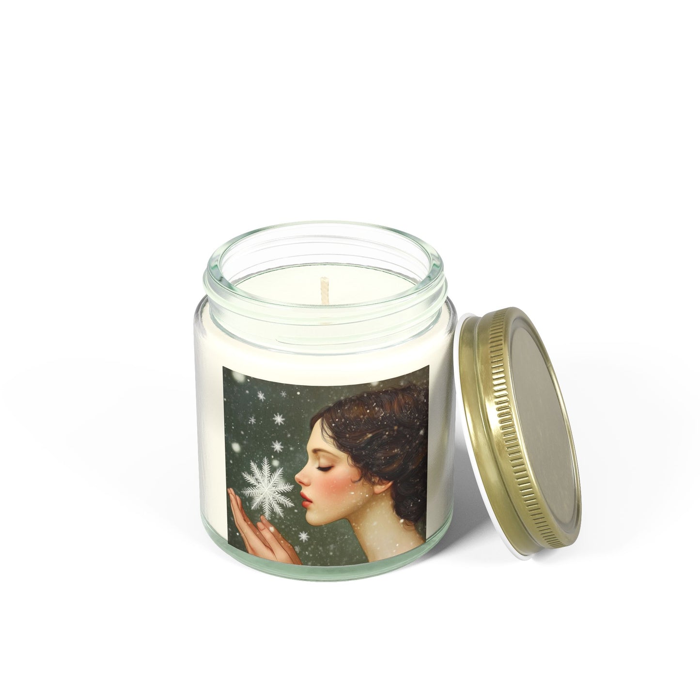 Coconut Apricot Scented Candle, Limited Edition Winter Candle, Decorative Home Fragrance, Gift for Her, Cozy Holiday Decor