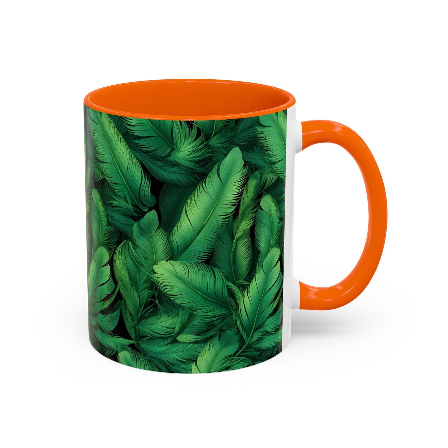 Tropical Leaf Coffee Mug - Green Botanical Drinkware, Ideal Gift for Nature Lovers, Home Decor, Tropical Theme, Eco-Friendly Beverage